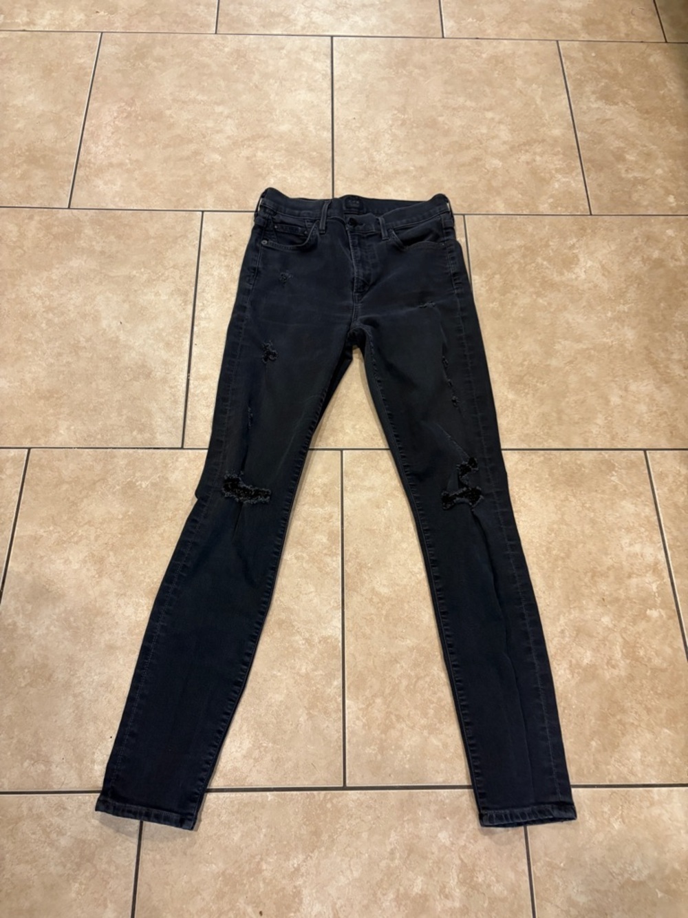 Citizens of Humanity “Rocket” Black Distressed Skinny Jeans - Women's size 27